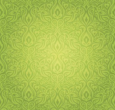 Yeşil çiçek duvar kağıdı vektör tasarım artalanları