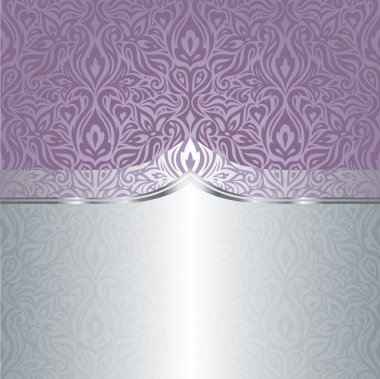 Düğün çiçek menekşe gümüş vektör tatil arka plan tasarımı