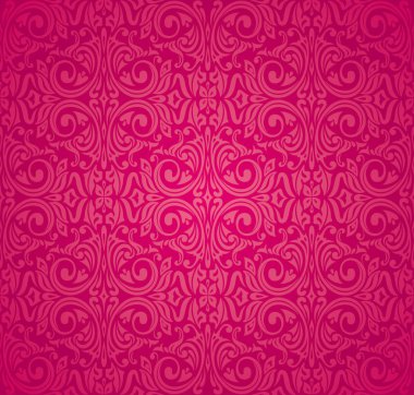 Kırmızı çiçek vektör desen duvar kağıdı tasarım arka plan