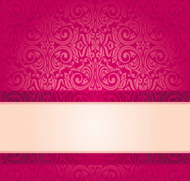 Kırmızı duvar kağıdı davetiye tasarım kopya alanı ile