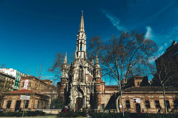 Barselona, Ispanya gotik tarzında katedral görünümü