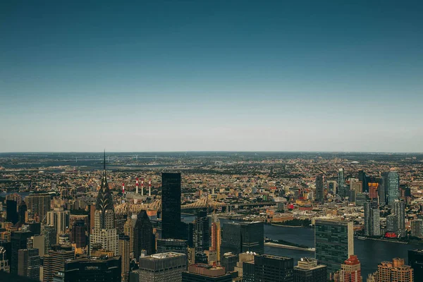 Manhattan adasının manzara hava görünümü, New York, ABD