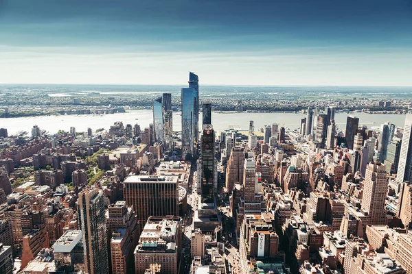 Vista Aerea Panoramica Dell Isola Manhattan New York Usa — Foto Stock