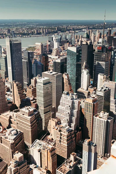 Vista Aerea Panoramica Dell Isola Manhattan New York Usa — Foto Stock