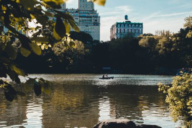 Central Park'tan Manhattan'ın manzara manzarası, New York, Abd