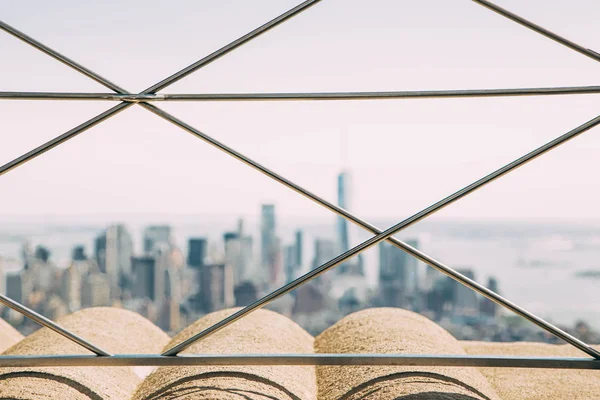 Naturskön Utsikt Över Manhattan Panorama Från Rooftop Sky New York — Stockfoto
