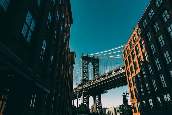 Vista Panorâmica Famosa Ponte Manhattan Nova York Eua — Fotografia de Stock