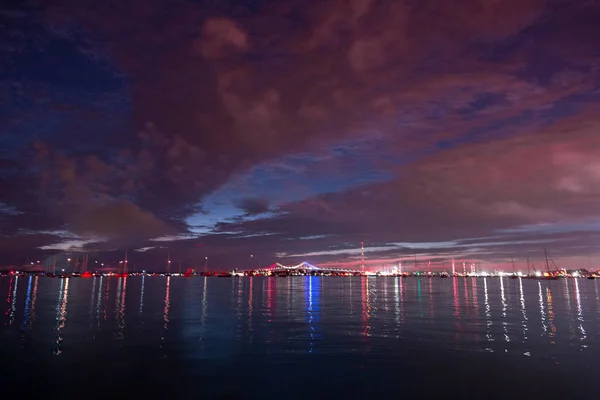 Vista Panorâmica Newport Brilhante Pôr Sol Rhode Island Eua — Fotografia de Stock