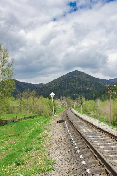 tourism and travel, railway to the mountains, landscape, mountains, rural area
