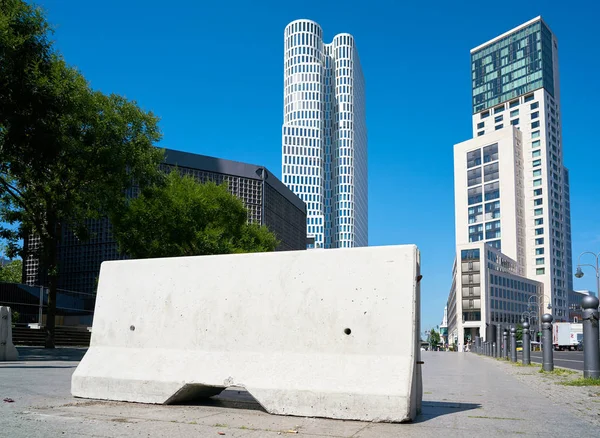 Concrete barrier for counterterrorism on the Breitscheidplatz in Berlin
