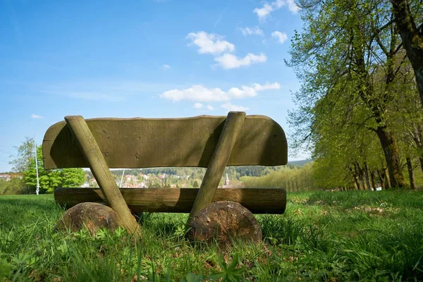 Banc Sur Sentier Randonnée Braunlage Dans Parc National — Photo