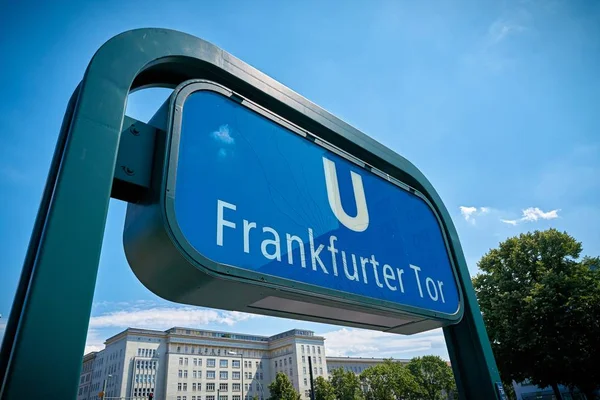 Stazione Della Metropolitana Frankfurter Tor Nel Centro Berlino — Foto Stock