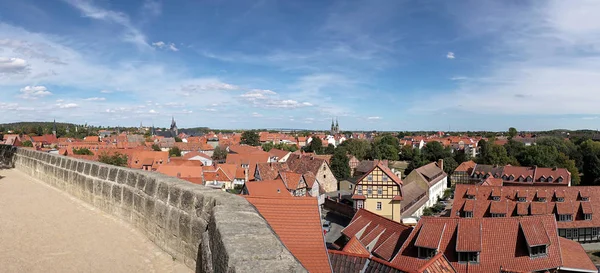 Vista Del Casco Antiguo Histórico Quedlinburg Desde Castillo — Foto de Stock