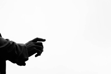 Beyaz arka plan puan tek yönlü kol                               