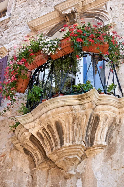 Balcony Historic Building Old Town Pula Istria Croatia — Stock Photo, Image