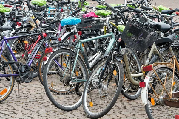 Leipzig Alemania Octubre 2018 Bicicletas Estudiantes Campus Universidad Centro Leipzig — Foto de Stock