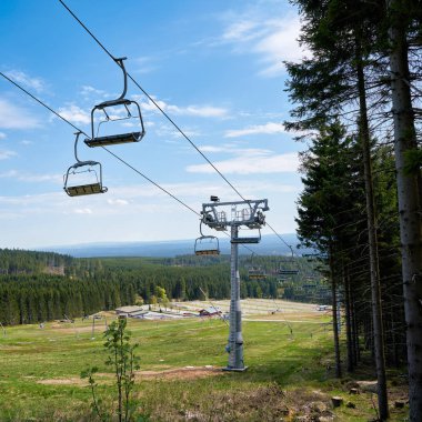 Braunlage içinde Harz National Park yakınındaki Wurmberg, telesiyej                               