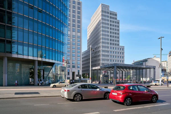 Berlín Německo Červen 2018 Silniční Provoz Potsdamer Platz Centru Berlína — Stock fotografie