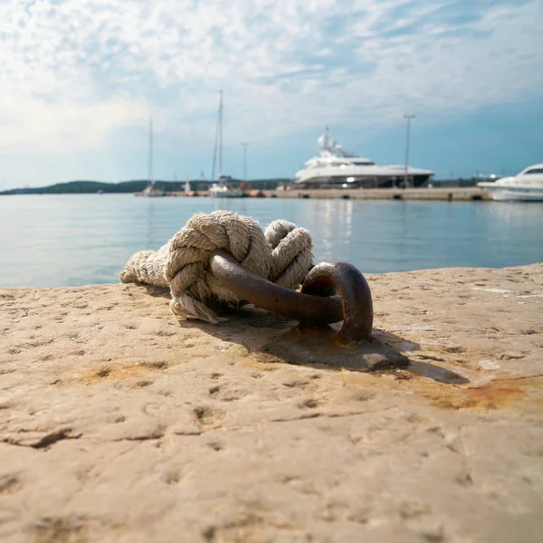 Aanlegsteiger Voor Boten Haven Van Pula Kroatië — Stockfoto