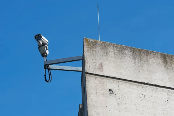 Videovigilancia Pilar Del Puente Través Hohenwarthe Alemania — Foto de Stock