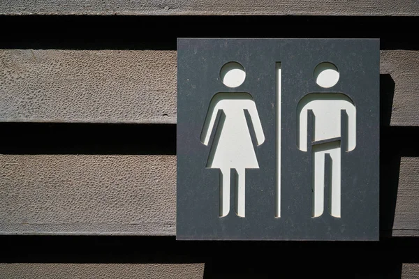 Symbole Für Mann Und Frau Einer Öffentlichen Toilette — Stockfoto