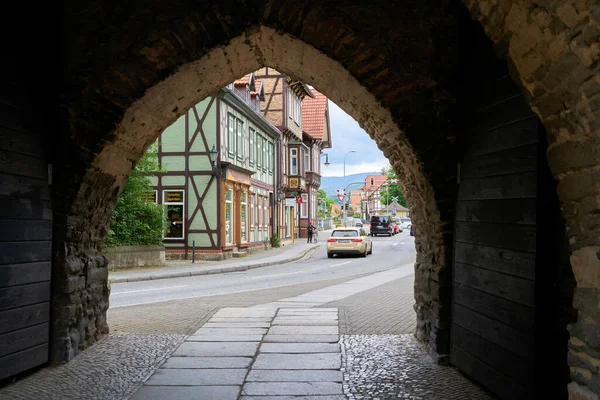 ドイツ ヴェルニゲローデ2019年5月23日 ドイツのハルツ山脈の旧市街への西側の眺め — ストック写真