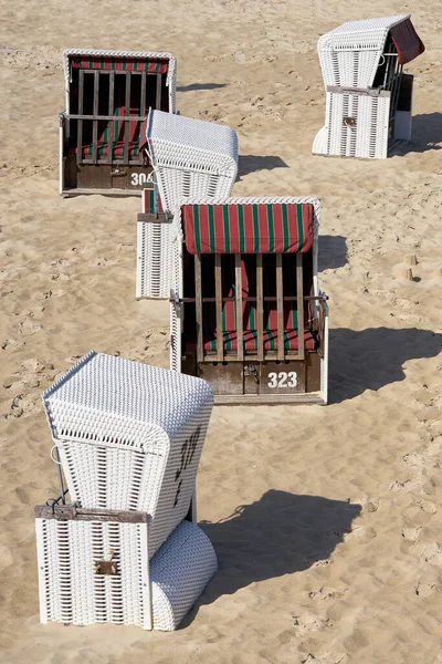 Strandstoler Stranden Bansin Den Tyske Østersjøkysten Øya Usedom – stockfoto