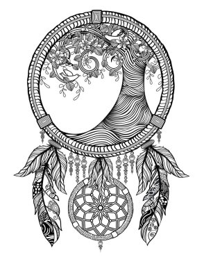 Dream Catcher Ağacı Boyama Sayfası