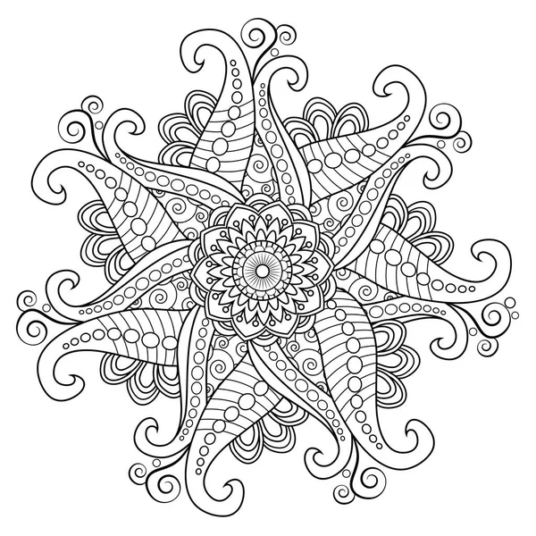 Mandala Fleur Coloriage — Photo