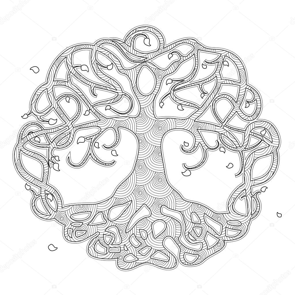 Celtic Tree Coloring Page