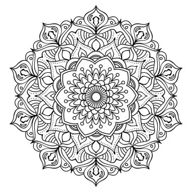 Çiçek Mandala Renk Sayfası