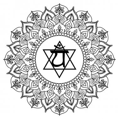 Kalp Çakra Mandala Renk Sayfası