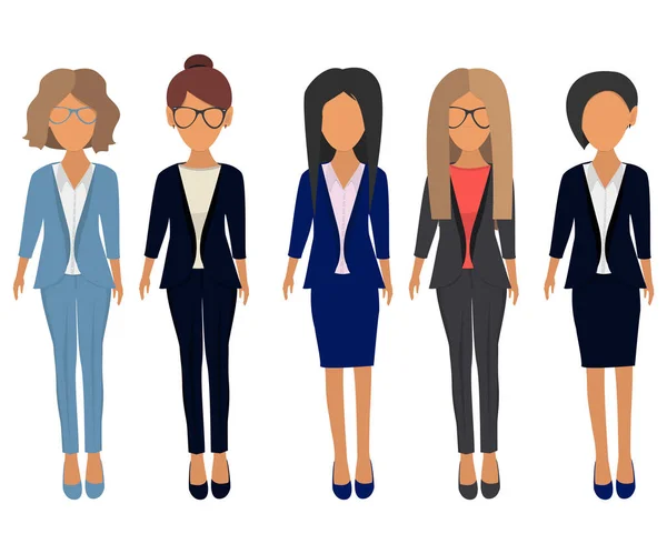 Vrouwen Elegante Office Kleren Mooie Vrouwen Office Kleren Mooie Jonge — Stockvector