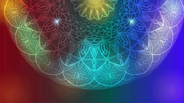 Conception Graphique Abstraite Mandala Fond Vectoriel Pour Yoga Poster Méditation — Image vectorielle