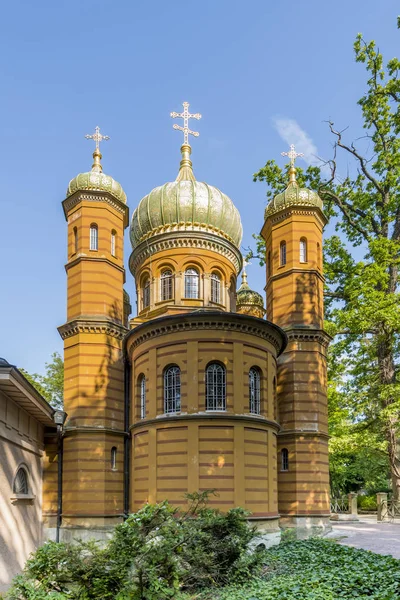Kapel Ortodoks Rusia di pemakaman bersejarah di Weimar — Stok Foto