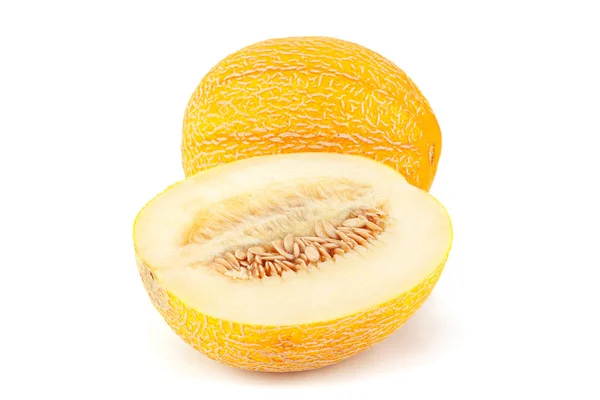 Καρπούζι Γλυκό Φρούτο Closeup Απομονώνονται Λευκό Φόντο — Φωτογραφία Αρχείου