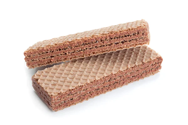 Braune Waffeln Kleben Isoliert Auf Weißem Hintergrund — Stockfoto