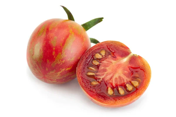 Brązowy Pomidorkami Colseup Białym Tle — Zdjęcie stockowe