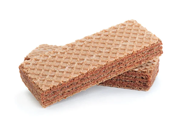 Brown Wafers Stick Isolated White Background — Stock Photo, Image