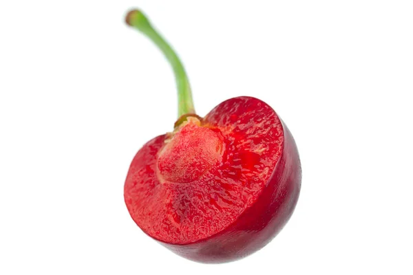 Cherry Fruit Closeup Isolated White Background — Stock Photo, Image