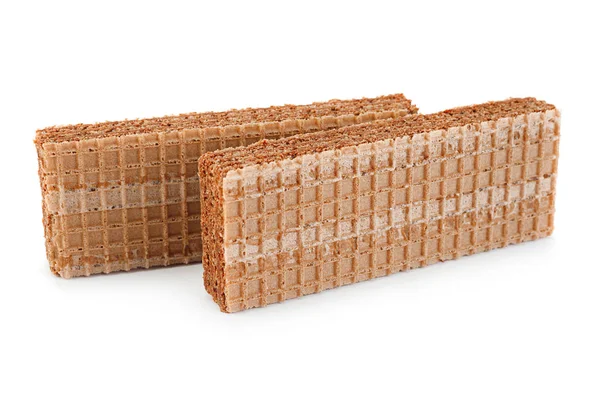 Braune Waffeln Kleben Isoliert Auf Weißem Hintergrund — Stockfoto