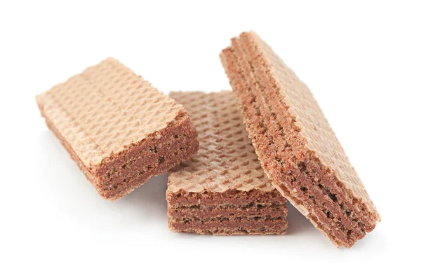 Brown Wafers Stick Isolated White Background — Stock Photo, Image