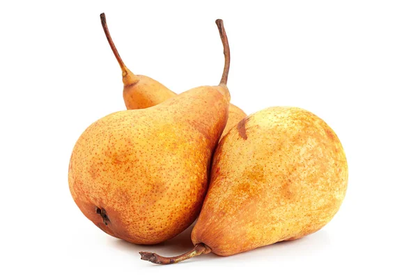 Brown Pear Closeup Isolated White Background — Stock Photo, Image