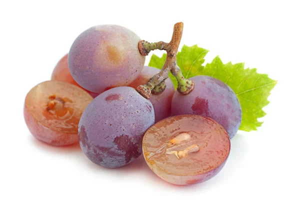 Winogron Lidia Zbliżenie Białym Tle — Zdjęcie stockowe