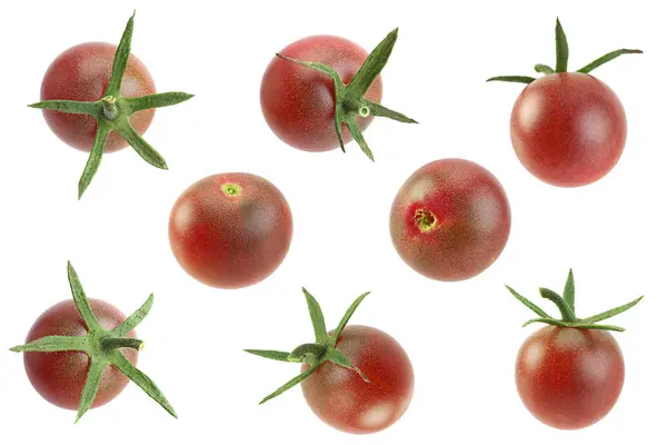 Pomodori Ciliegia Marrone Colseup Isolato Sfondo Bianco — Foto Stock