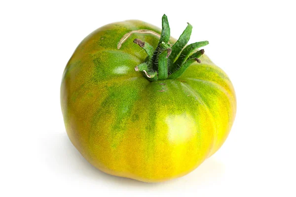 Grüne Reife Tomaten Magischen Glanz Isoliert Auf Weiß — Stockfoto