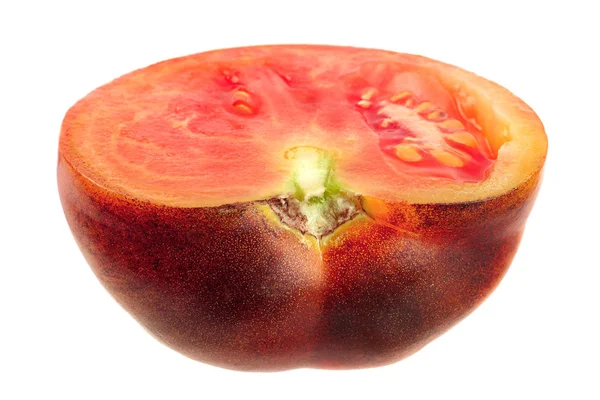 Bruna Stora Tomater Colseup Isolerad Vit Bakgrund — Stockfoto