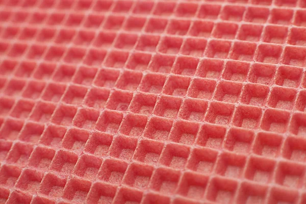 Rote Waffeln Oberfläche Nahaufnahme Detail Hintergrund — Stockfoto