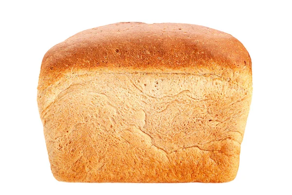 Square Bröd Limpa Isolerad Vit Bakgrund — Stockfoto