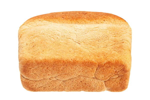 白色背景的方块面包面包 — 图库照片